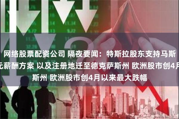 网络股票配资公司 隔夜要闻：特斯拉股东支持马斯克的560亿美元薪酬方案 以及注册地迁至德克萨斯州 欧洲股市创4月以来最大跌幅