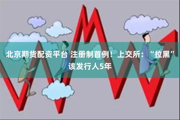 北京期货配资平台 注册制首例！上交所：“拉黑”该发行人5年